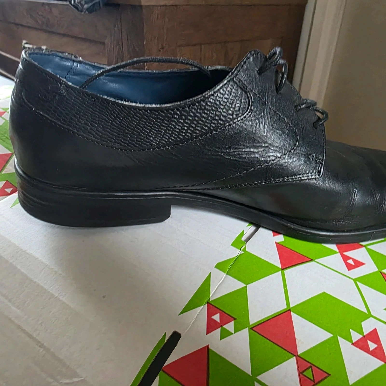 Chaussures de robe en cuir classique Van Beers - Cuir noir - Taille 44 (Excellent état – photo 8